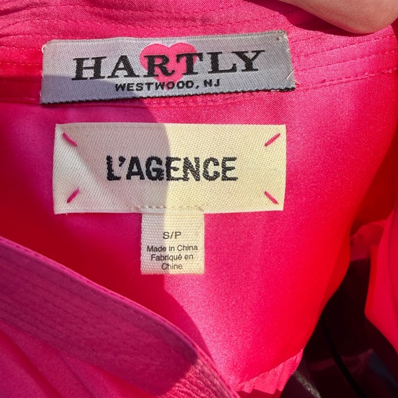 L'AGENCE Vibrant Pink Blouse - Picture 4 of 8